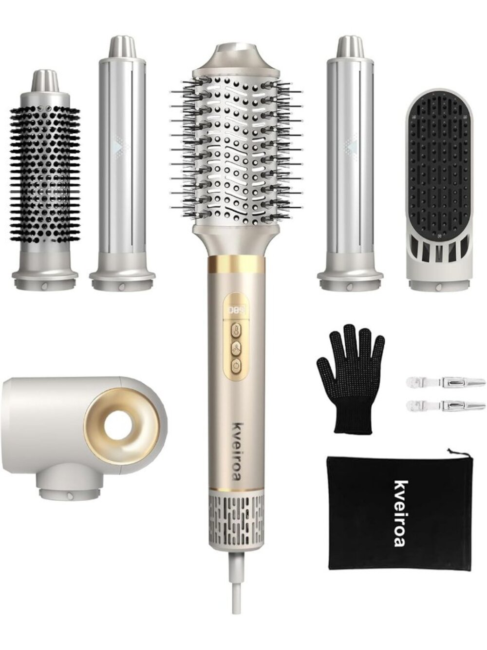 6-in-1 Hot Air Brush & Dryer - Fast Drying, Frizz-Free Styling, Volumizing Tool